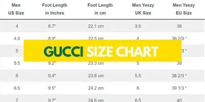 gucci size cguide|Gucci sneakers size chart.